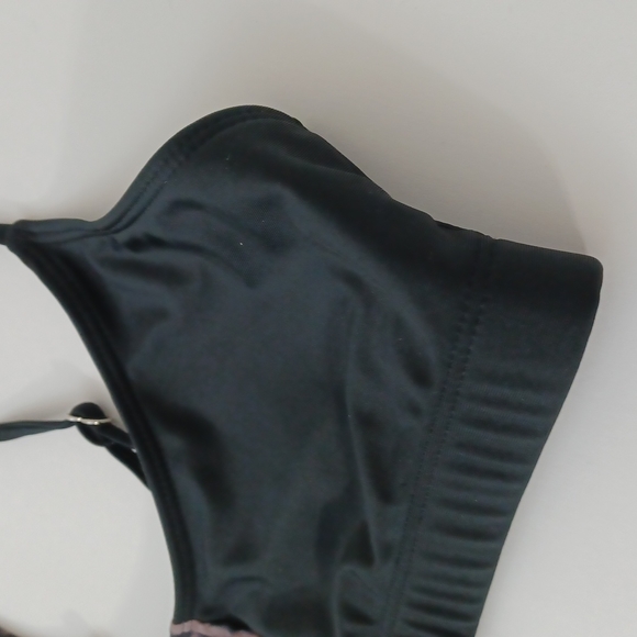 ✨3/$25✨Shein Black/Leopard Swim Top - L - Picture 4 of 8